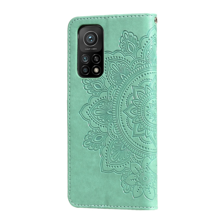 For Xiaomi Mi 10T Pro 7-petal Flowers Embossing Pattern Horizontal Flip PU Leather Case with Holder & Card Slots & Wallet & Photo Frame