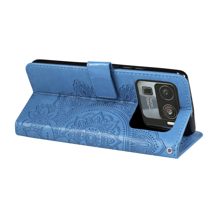 For Xiaomi Mi 11 Ultra 7-petal Flowers Embossing Pattern Horizontal Flip PU Leather Case with Holder & Card Slots & Wallet & Photo Frame