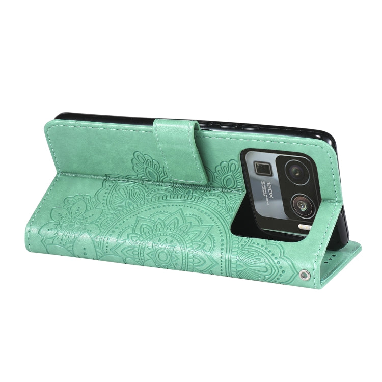 For Xiaomi Mi 11 Ultra 7-petal Flowers Embossing Pattern Horizontal Flip PU Leather Case with Holder & Card Slots & Wallet & Photo Frame
