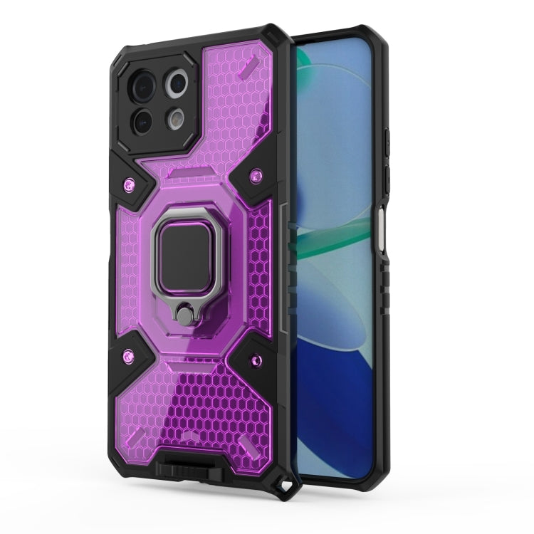 For Xiaomi Mi 11 Lite Space PC+TPU Shockproof Case with Ring Holder