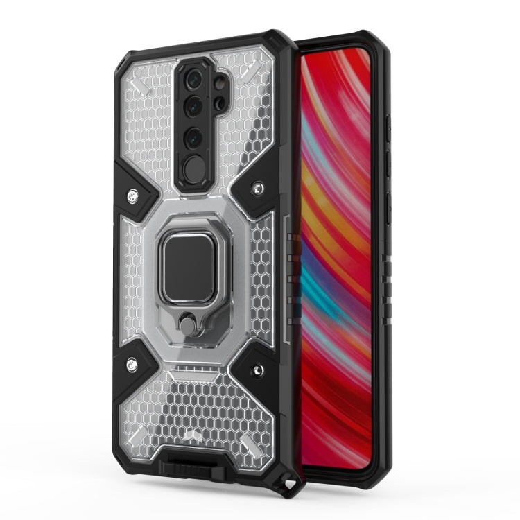 For Xiaomi Redmi Note 8 Pro Space PC+TPU Shockproof Case with Ring Holder