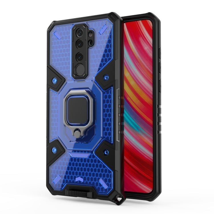 For Xiaomi Redmi Note 8 Pro Space PC+TPU Shockproof Case with Ring Holder