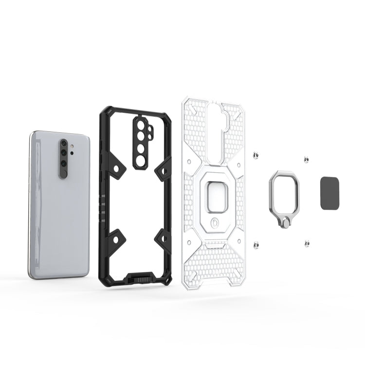For Xiaomi Redmi Note 8 Pro Space PC+TPU Shockproof Case with Ring Holder