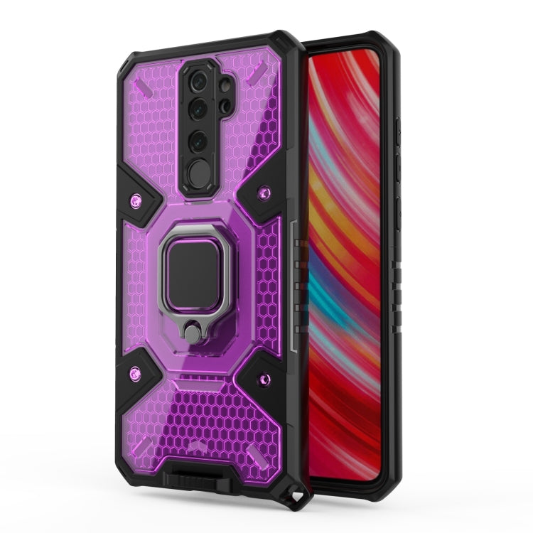 For Xiaomi Redmi Note 8 Pro Space PC+TPU Shockproof Case with Ring Holder