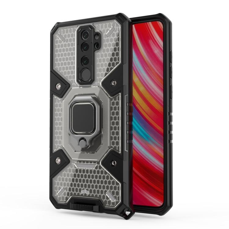 For Xiaomi Redmi Note 8 Pro Space PC+TPU Shockproof Case with Ring Holder