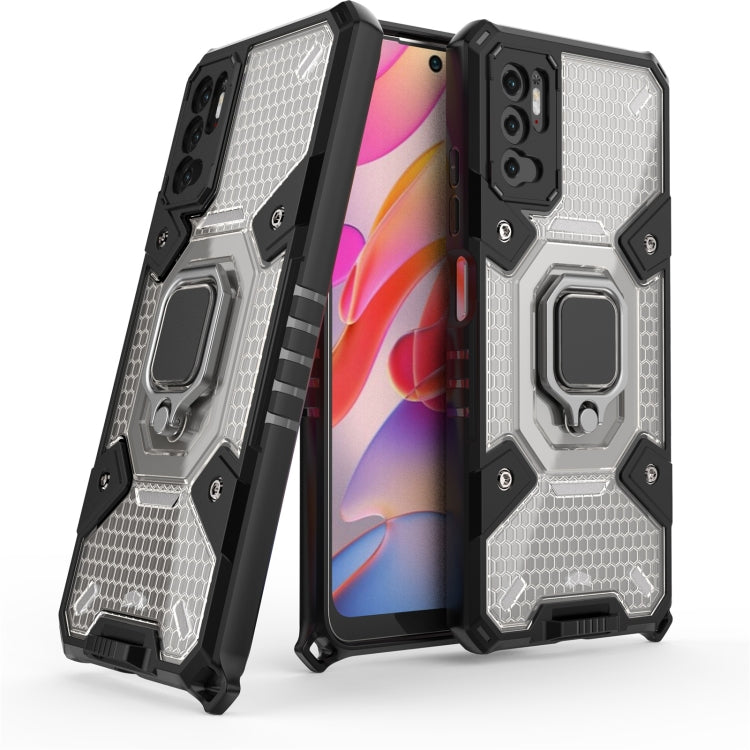 For Xiaomi Redmi Note 10 5G Space PC+TPU Shockproof Case with Ring Holder