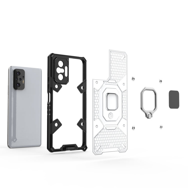 For Xiaomi Redmi Note 10 Pro Space PC+TPU Shockproof Case with Ring Holder