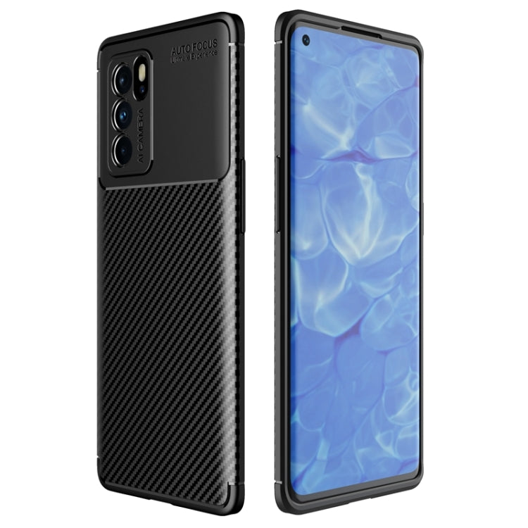 For OPPO Reno6 Pro 5G Carbon Fiber Texture Shockproof TPU Case