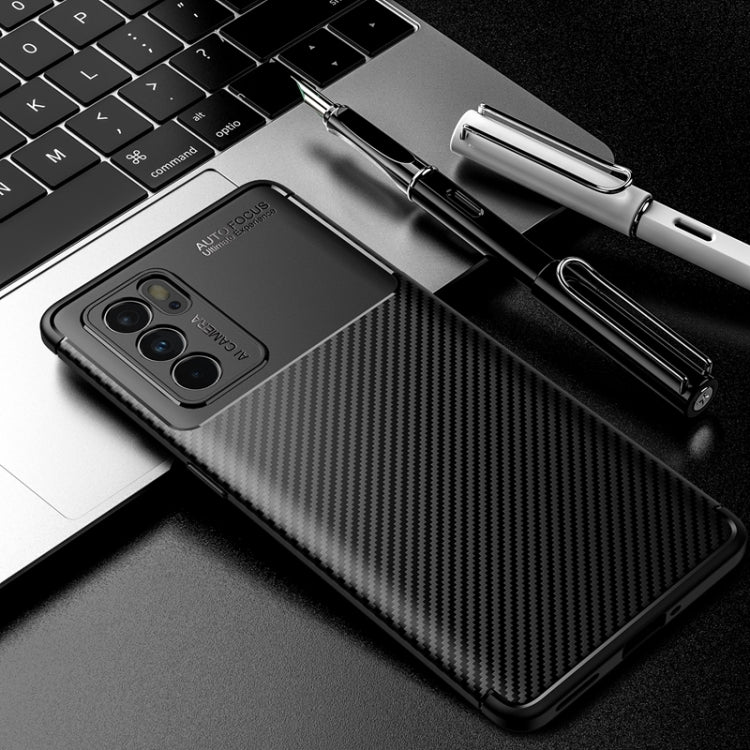 For OPPO Reno6 Pro 5G Carbon Fiber Texture Shockproof TPU Case