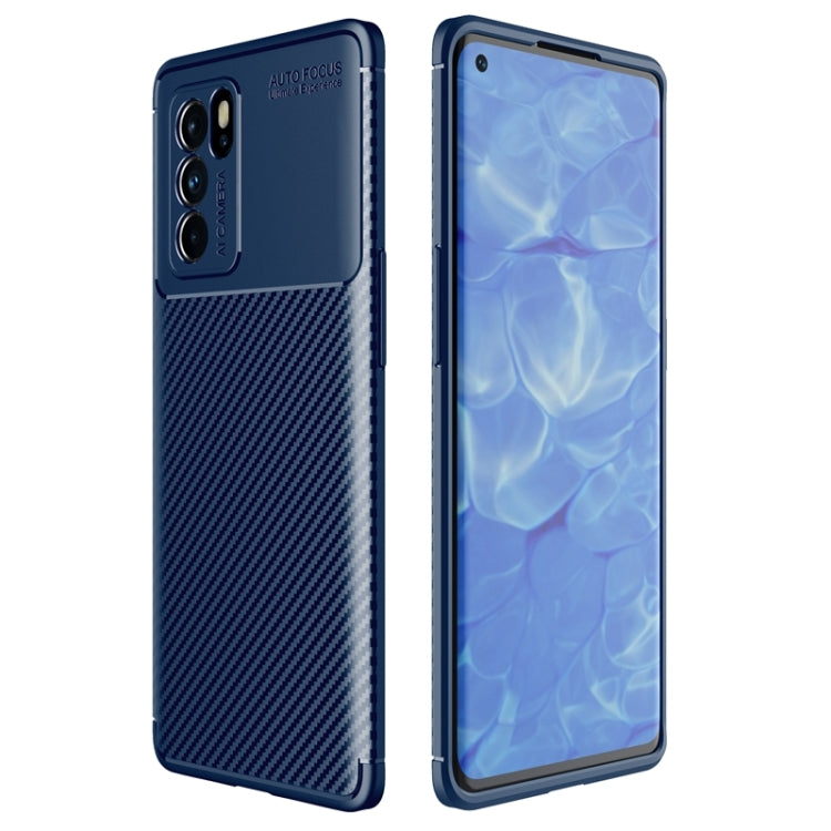 For OPPO Reno6 Pro 5G Carbon Fiber Texture Shockproof TPU Case