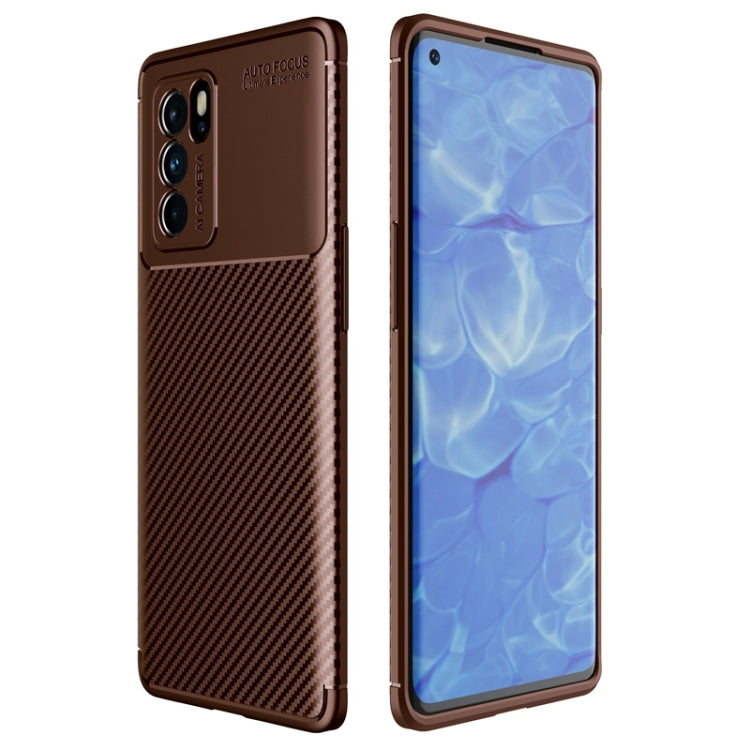 For OPPO Reno6 Pro 5G Carbon Fiber Texture Shockproof TPU Case