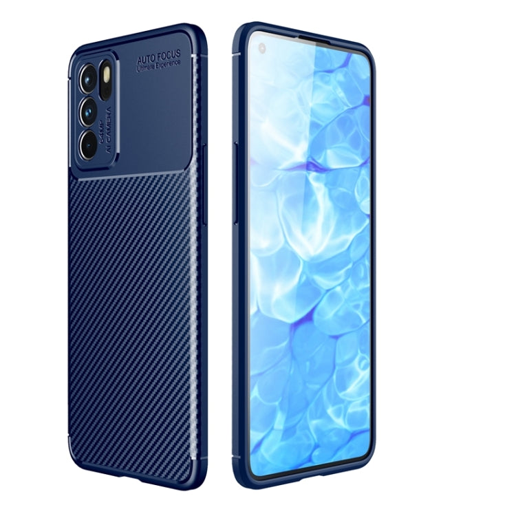 For OPPO Reno6 5G Carbon Fiber Texture Shockproof TPU Case