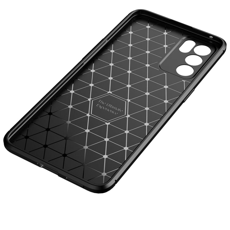 For OPPO Reno6 5G Carbon Fiber Texture Shockproof TPU Case