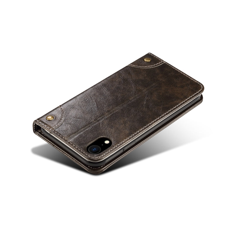 For iPhone XR Baroque Simple Horizontal Flip Leather Case with Holder & Card Slots & Wallet