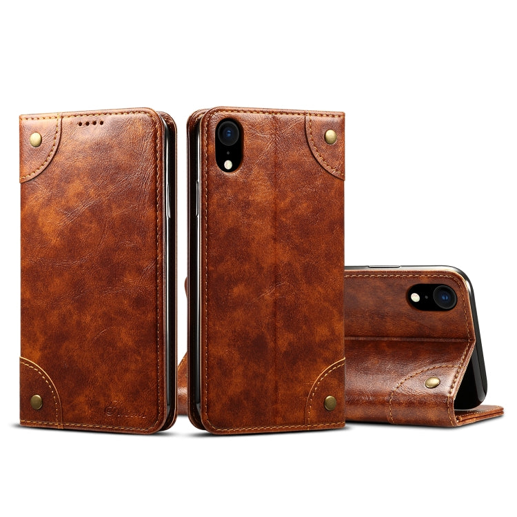 For iPhone XR Baroque Simple Horizontal Flip Leather Case with Holder & Card Slots & Wallet