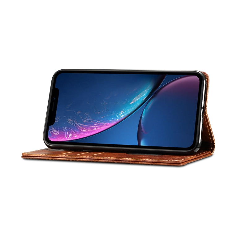 For iPhone XR Baroque Simple Horizontal Flip Leather Case with Holder & Card Slots & Wallet