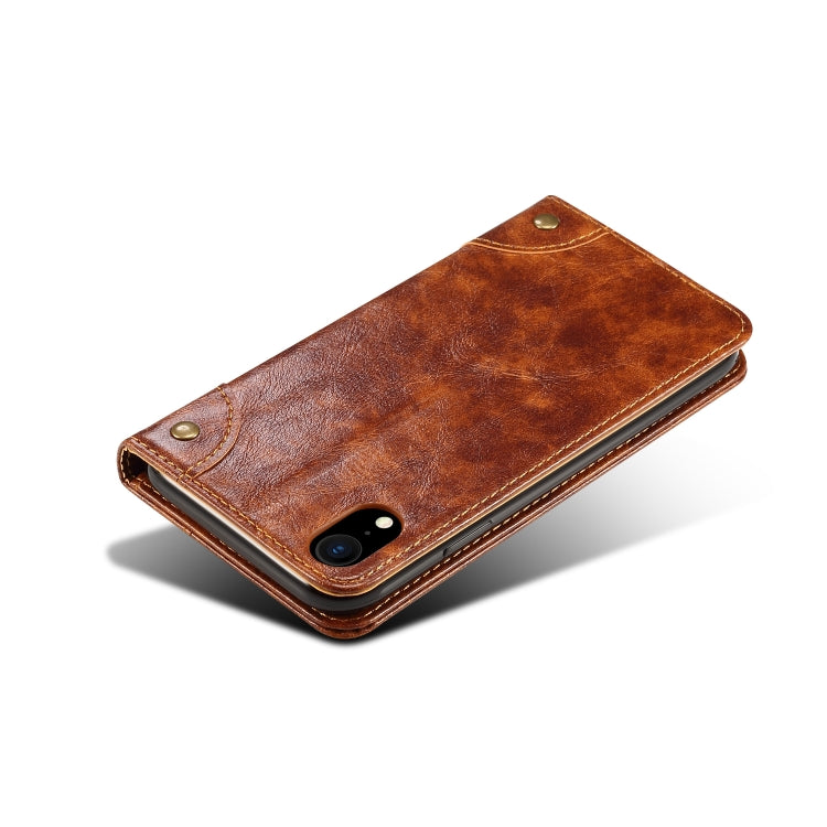 For iPhone XR Baroque Simple Horizontal Flip Leather Case with Holder & Card Slots & Wallet