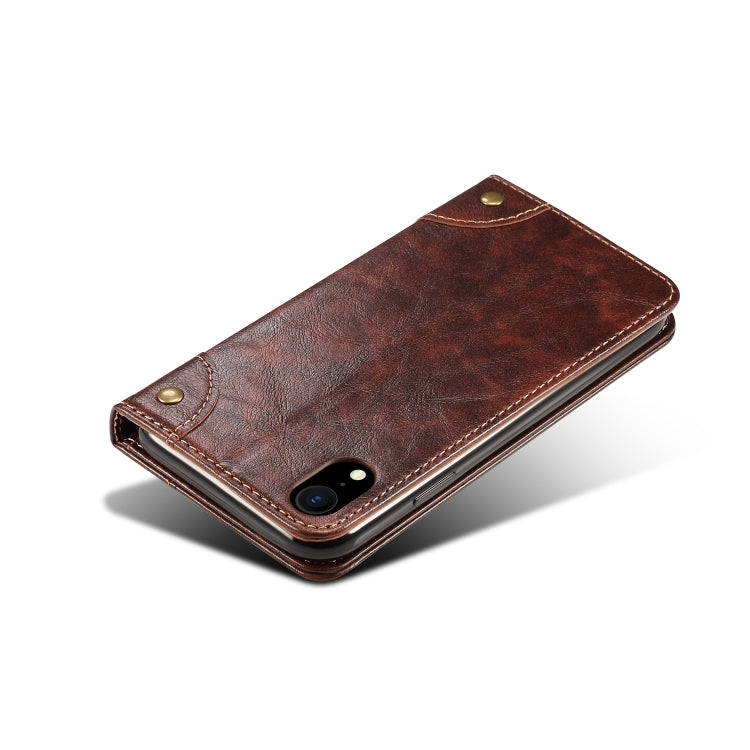 For iPhone XR Baroque Simple Horizontal Flip Leather Case with Holder & Card Slots & Wallet