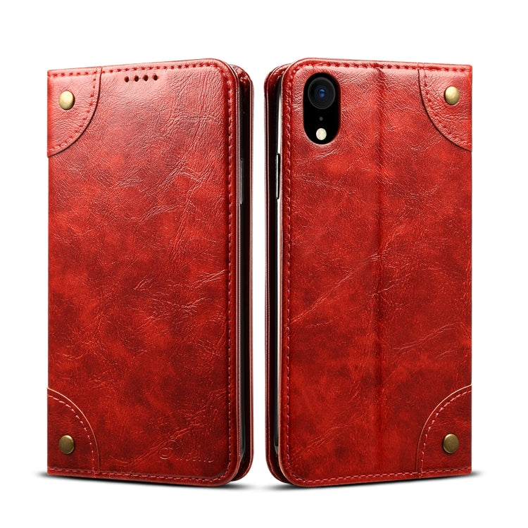 For iPhone XR Baroque Simple Horizontal Flip Leather Case with Holder & Card Slots & Wallet