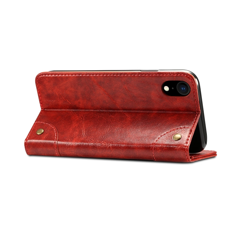 For iPhone XR Baroque Simple Horizontal Flip Leather Case with Holder & Card Slots & Wallet