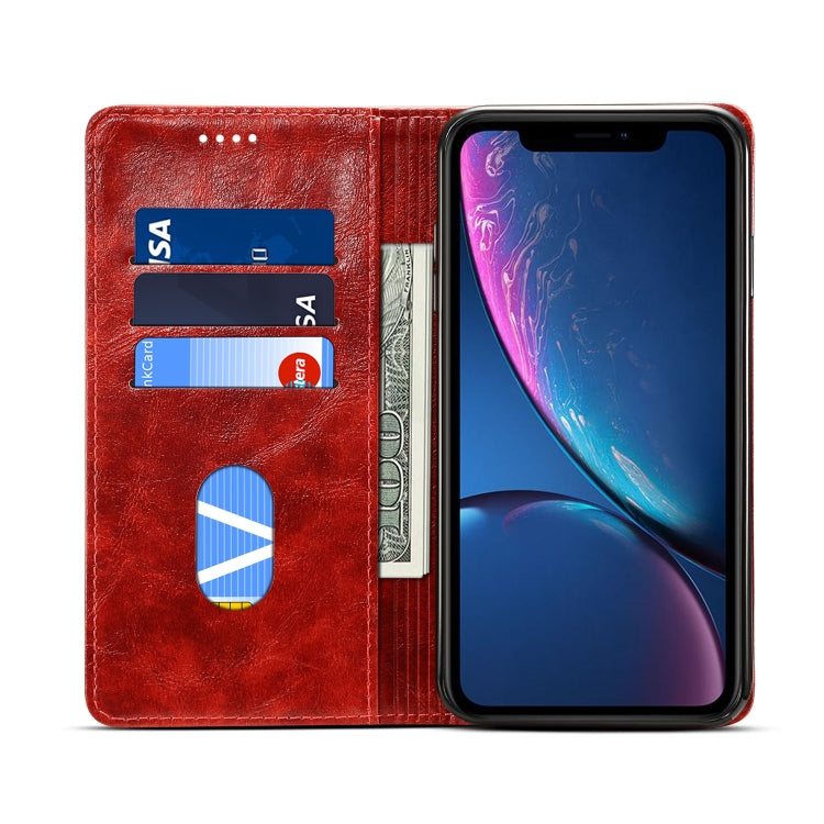 For iPhone XR Baroque Simple Horizontal Flip Leather Case with Holder & Card Slots & Wallet