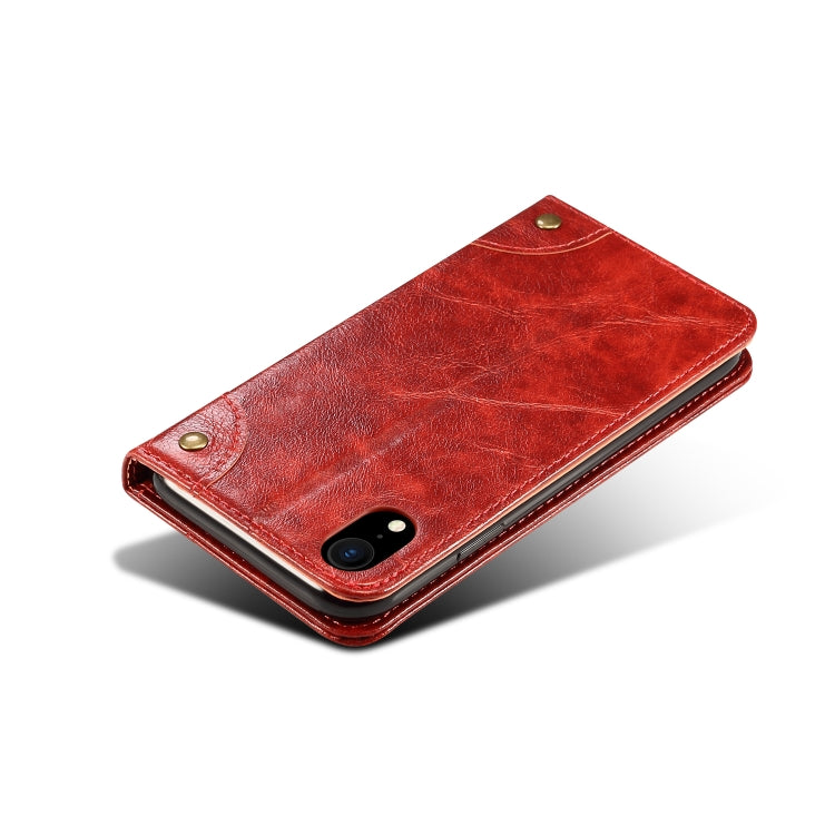 For iPhone XR Baroque Simple Horizontal Flip Leather Case with Holder & Card Slots & Wallet