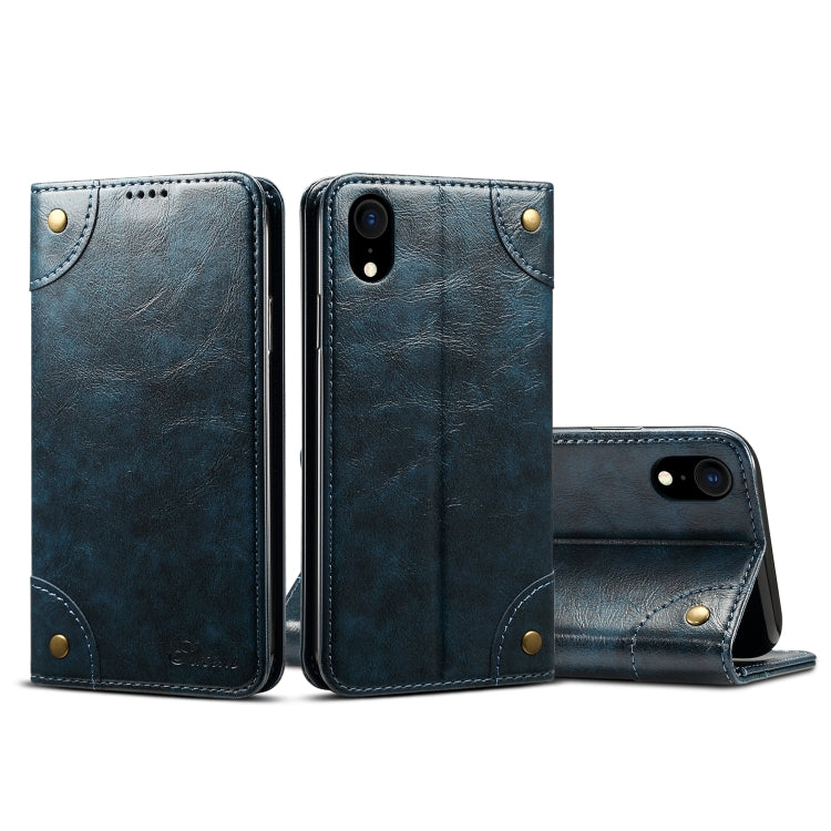 For iPhone XR Baroque Simple Horizontal Flip Leather Case with Holder & Card Slots & Wallet