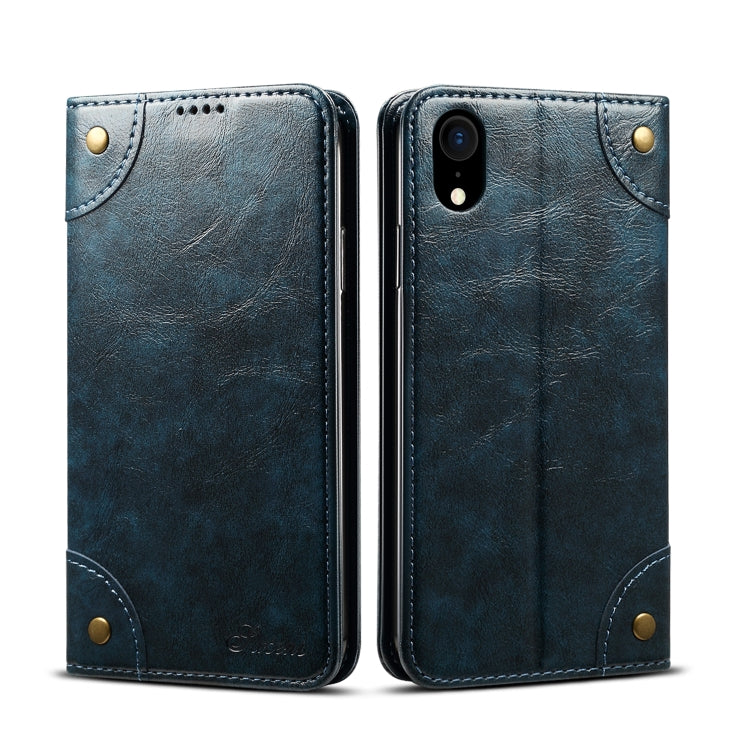 For iPhone XR Baroque Simple Horizontal Flip Leather Case with Holder & Card Slots & Wallet