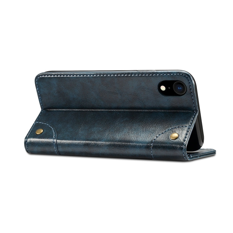 For iPhone XR Baroque Simple Horizontal Flip Leather Case with Holder & Card Slots & Wallet