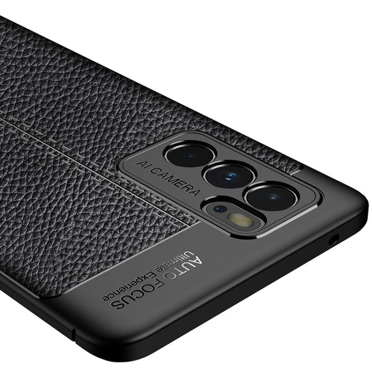 For OPPO Reno6 Pro 5G Litchi Texture TPU Shockproof Case