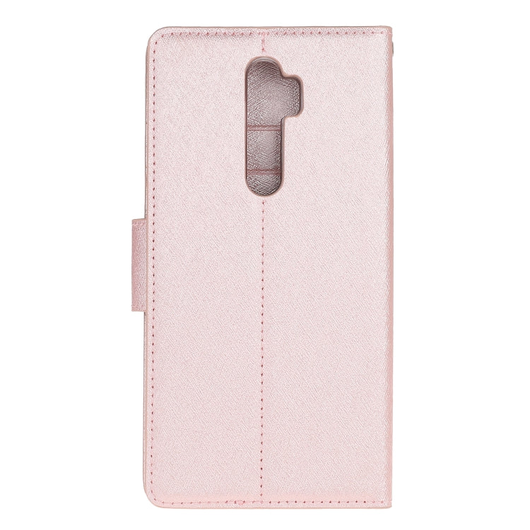 For OPPO A9 (2020) Silk Texture Horizontal Flip Leather Case with Holder & Card Slots & Wallet & Photo Frame