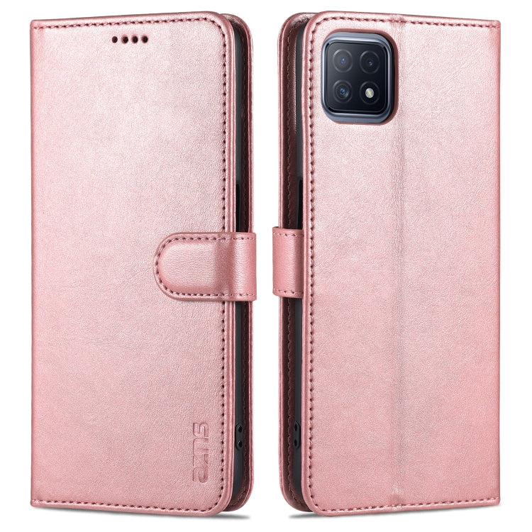 For OPPO A72 5G / A52 5G AZNS Skin Feel Calf Texture Horizontal Flip Leather Case with Card Slots & Holder & Wallet