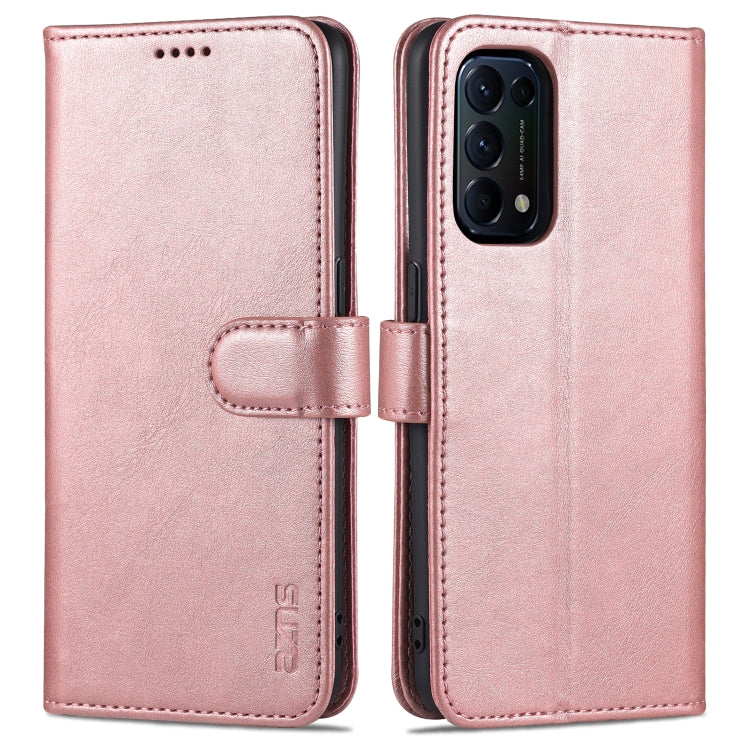 For OPPO Reno5 / Reno5 K AZNS Skin Feel Calf Texture Horizontal Flip Leather Case with Card Slots & Holder & Wallet