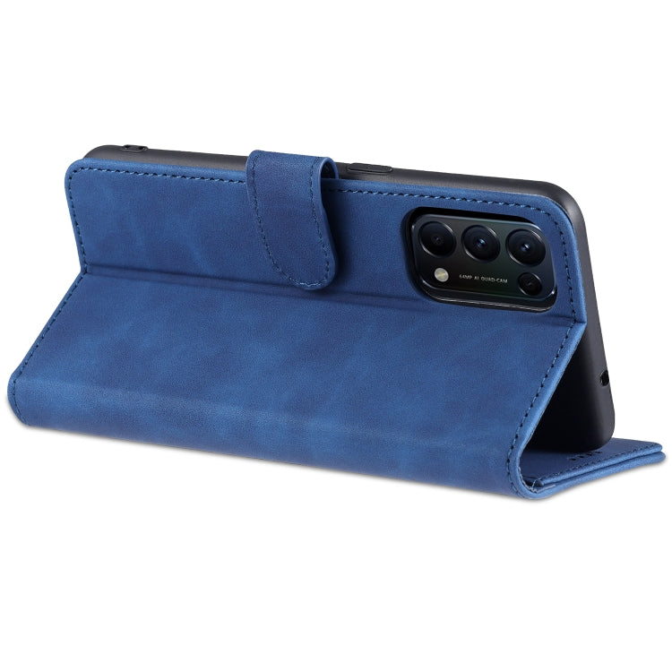 For OPPO Reno5 / Reno5 K AZNS Skin Feel Calf Texture Horizontal Flip Leather Case with Card Slots & Holder & Wallet