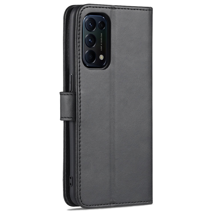 For OPPO Reno5 / Reno5 K AZNS Skin Feel Calf Texture Horizontal Flip Leather Case with Card Slots & Holder & Wallet
