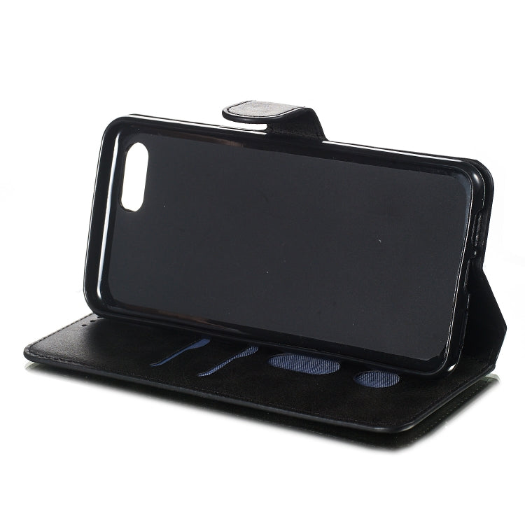 For OPPO A3s / A5 / R15 Neo Solid Color Buckle Horizontal Flip Leather Case with Wallet & Holder & Card Slots