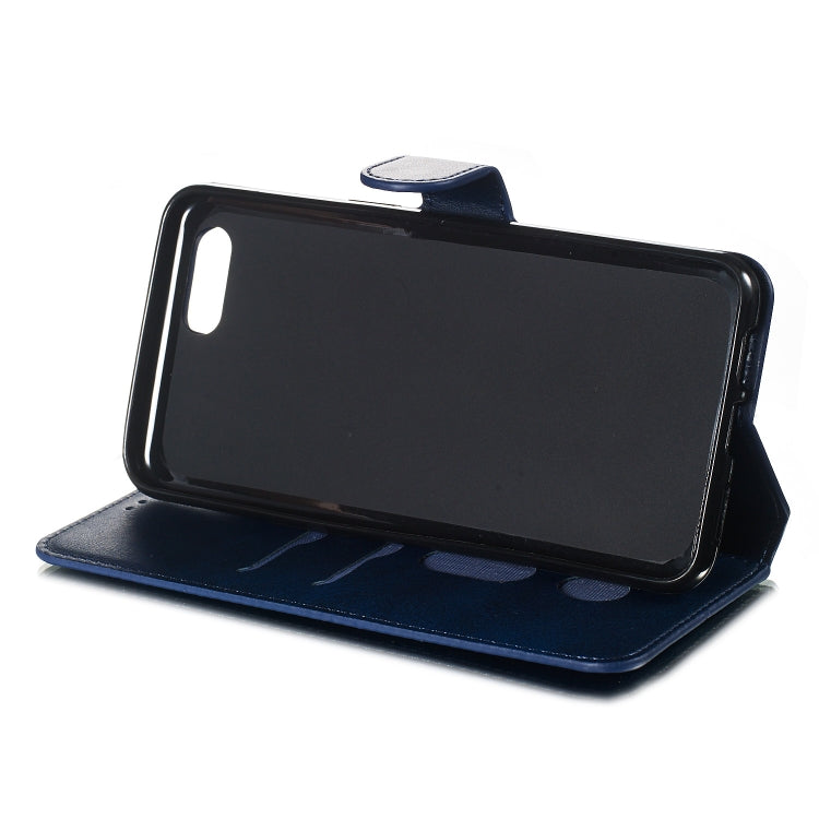 For OPPO A3s / A5 / R15 Neo Solid Color Buckle Horizontal Flip Leather Case with Wallet & Holder & Card Slots