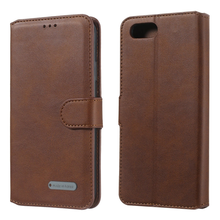 For OPPO A3s / A5 / R15 Neo Solid Color Buckle Horizontal Flip Leather Case with Wallet & Holder & Card Slots