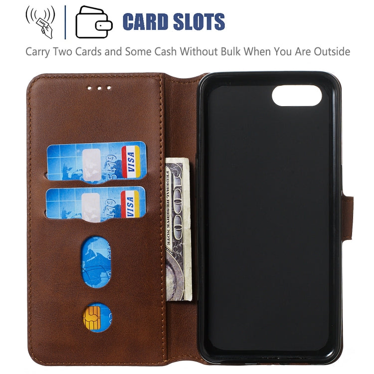 For OPPO A3s / A5 / R15 Neo Solid Color Buckle Horizontal Flip Leather Case with Wallet & Holder & Card Slots