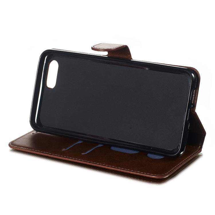 For OPPO A3s / A5 / R15 Neo Solid Color Buckle Horizontal Flip Leather Case with Wallet & Holder & Card Slots