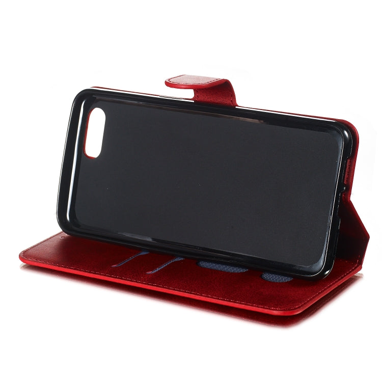 For OPPO A3s / A5 / R15 Neo Solid Color Buckle Horizontal Flip Leather Case with Wallet & Holder & Card Slots