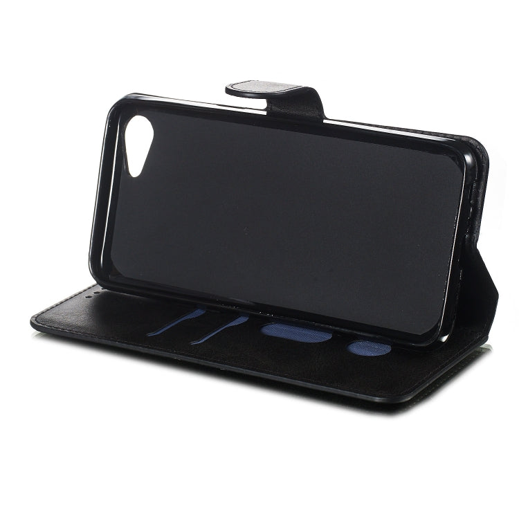 For OPPO A83 / A1 Solid Color Buckle Horizontal Flip Leather Case with Wallet & Holder & Card Slots