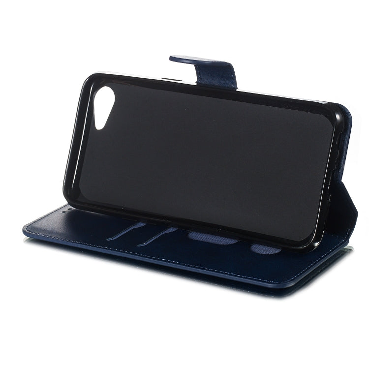 For OPPO A83 / A1 Solid Color Buckle Horizontal Flip Leather Case with Wallet & Holder & Card Slots