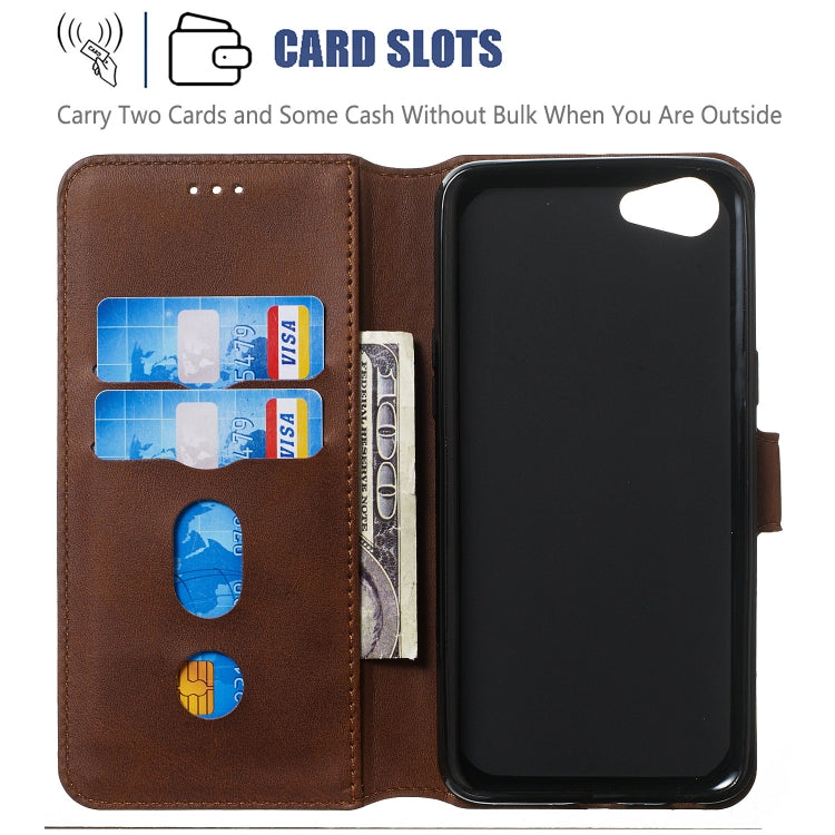 For OPPO A83 / A1 Solid Color Buckle Horizontal Flip Leather Case with Wallet & Holder & Card Slots