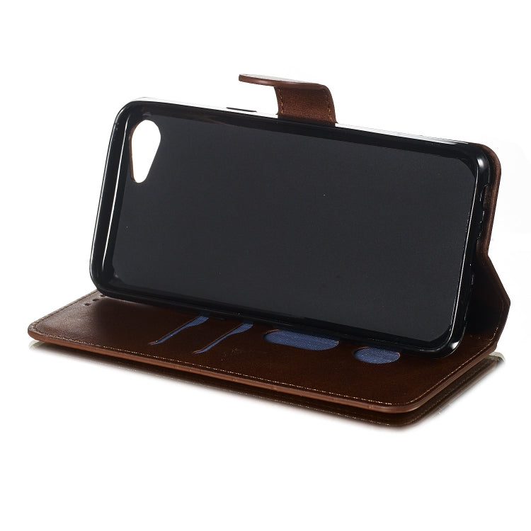 For OPPO A83 / A1 Solid Color Buckle Horizontal Flip Leather Case with Wallet & Holder & Card Slots