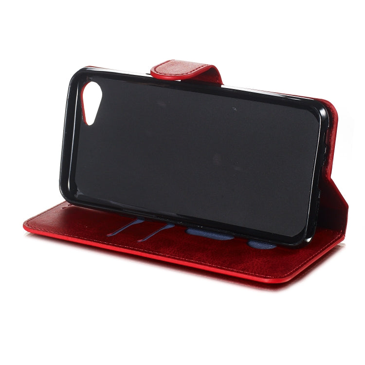 For OPPO A83 / A1 Solid Color Buckle Horizontal Flip Leather Case with Wallet & Holder & Card Slots