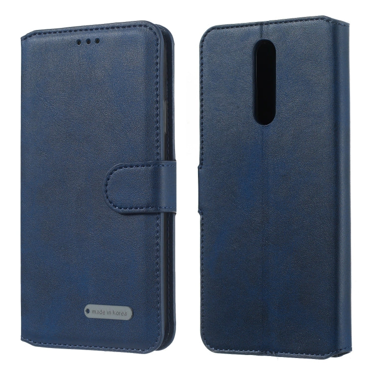 For OPPO A9 / F11 Solid Color Buckle Horizontal Flip Leather Case with Wallet & Holder & Card Slots