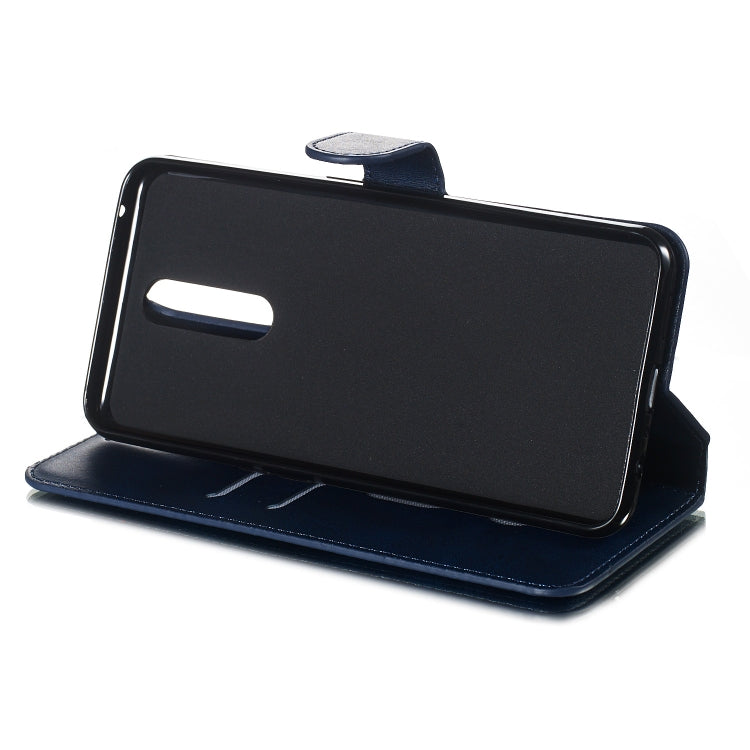 For OPPO A9 / F11 Solid Color Buckle Horizontal Flip Leather Case with Wallet & Holder & Card Slots