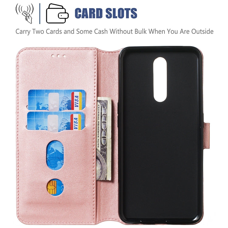 For OPPO A9 / F11 Solid Color Buckle Horizontal Flip Leather Case with Wallet & Holder & Card Slots