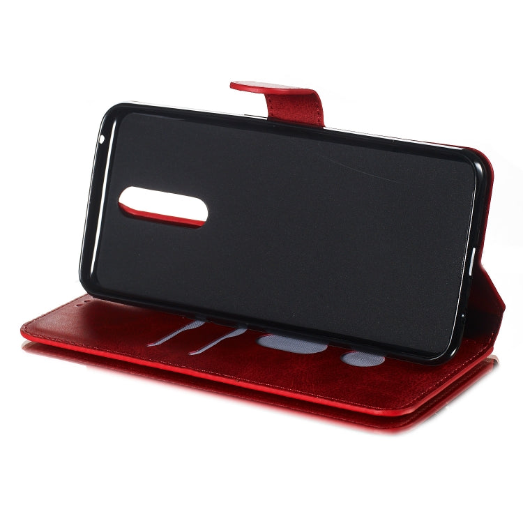 For OPPO A9 / F11 Solid Color Buckle Horizontal Flip Leather Case with Wallet & Holder & Card Slots